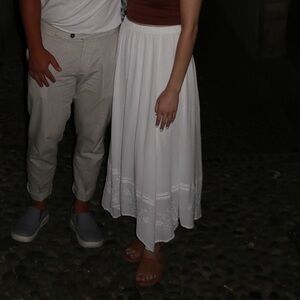 Hollister White Maxi Skirt